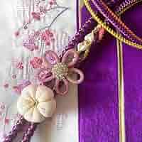 Amazon.co.jp: 244振袖用 刺繍半衿 重ね衿 つまみ細工の帯締め Amazon.co.jp: 244振袖用 刺繍半衿 重ね衿 つまみ細工の帯締め